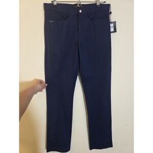 RLX Ralph Lauren Women's Size 10 Stretch Twill 5-Pocket Golf Pants in navy blue.